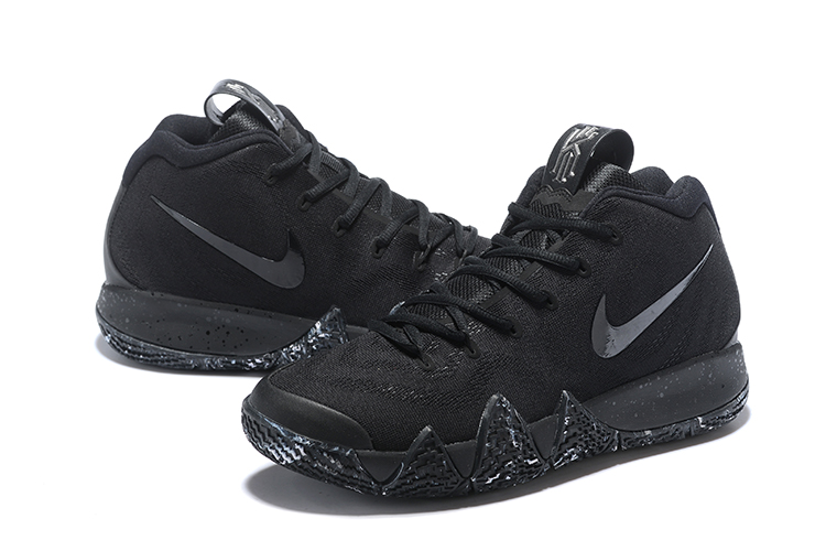 Men Nike Kyrie 4 Worriors Black Shoes - Click Image to Close